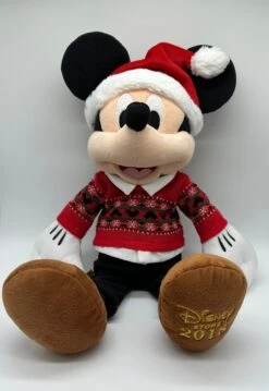 Disney Store Authentic 2018 Christmas Mickey Winter Sweater Plush New With Tags