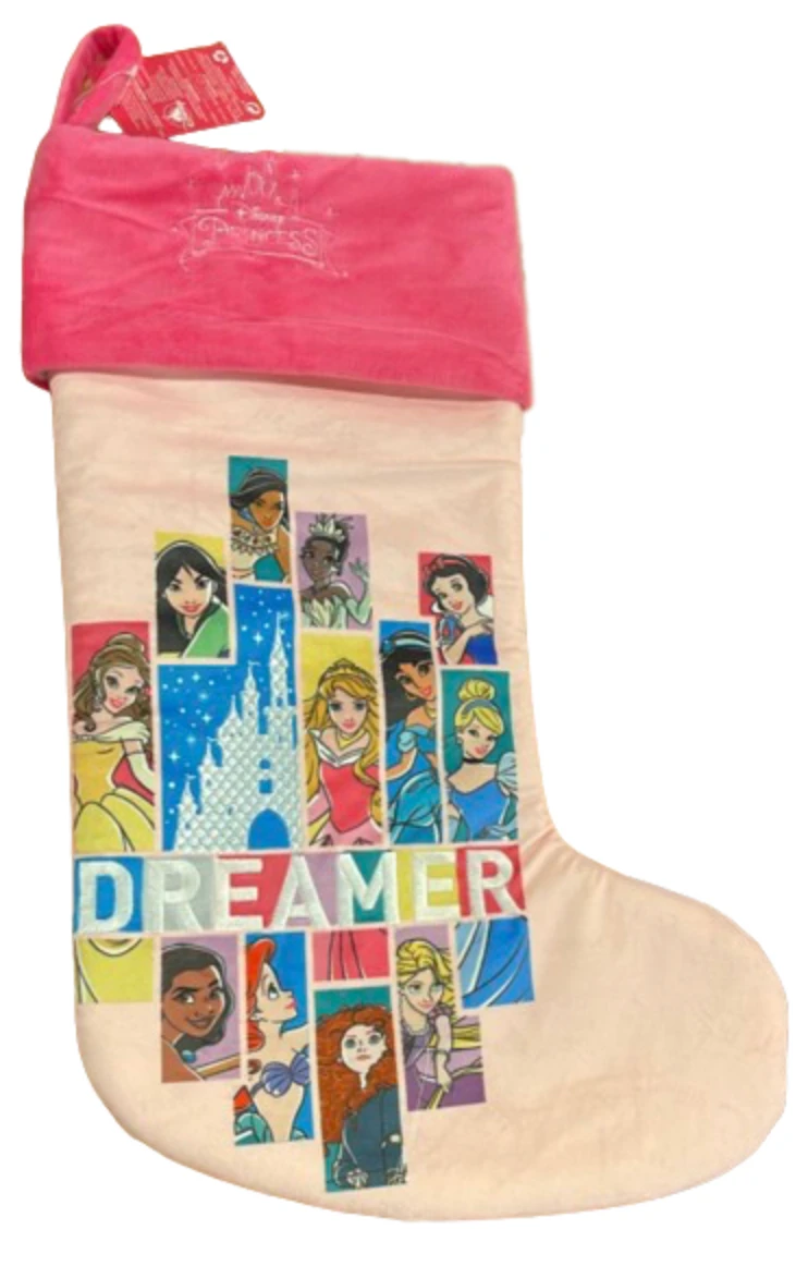 Disney Parks Princesses Dreamer Pink Christmas Stocking New With Tag 5 Disney Parks Princesses Dreamer Pink Christmas Stocking New With Tag - Image 3