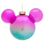 Disney Mickey Ombre Icon Glass Ball Sketchbook Christmas Tree Ornament New W Tag