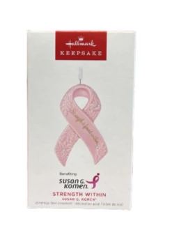 Hallmark 2023 Keepsake Pink Ribbon Susan G. Komen Christmas Ornament New W Box