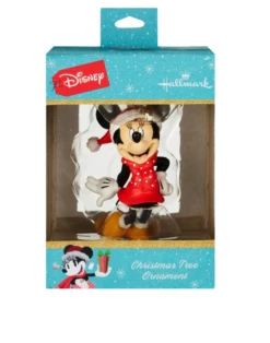 Hallmark Disney Minnie With Santa Hat Christmas Tree Ornament New With Box