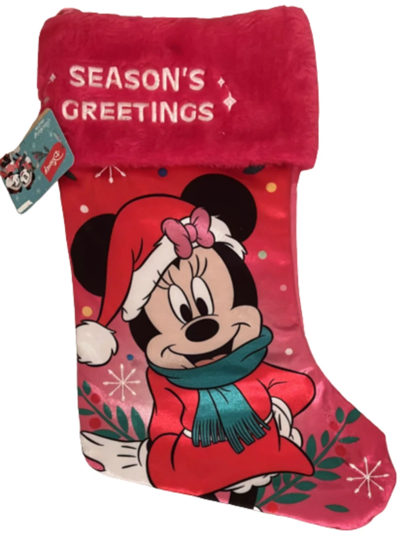 Disney Red Minnie Mouse Holiday Season Greeting Christmas Stocking New With Tag 4 Disney Red Minnie Mouse Holiday Season Greeting Christmas Stocking New With Tag - Image 2
