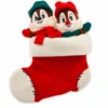 Disney Chip 'n Dale Duo In Santa Stocking Christmas Holiday Plush New With Tag