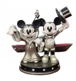 Disney Sketchbook Mickey And Minnie Show Gray Christmas Ornament New With Tag